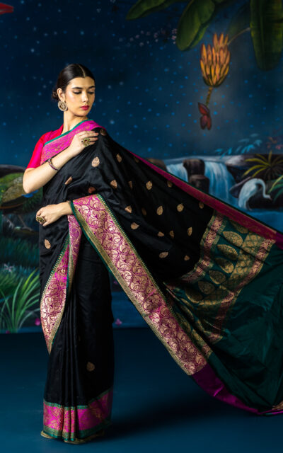 BLACK SAREE-SOFIA-4 BLACK SAREE-SOFIA-4
