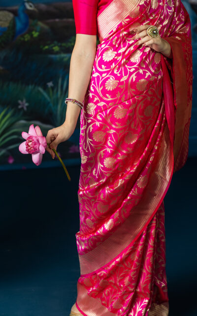 FUCHSIA SAREE-SOFIA-3 FUCHSIA SAREE-SOFIA-3