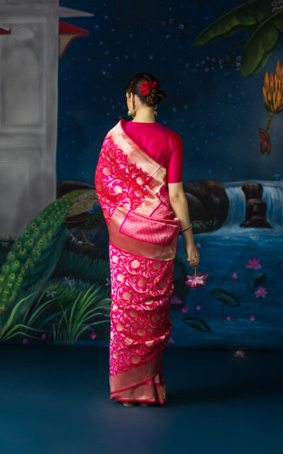FUCHSIA SAREE-SOFIA-4 FUCHSIA SAREE-SOFIA-4