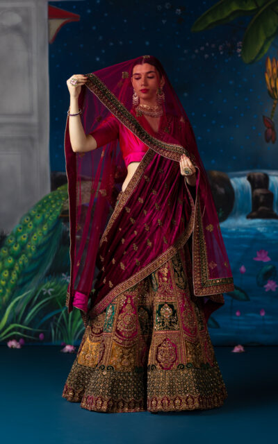 MULTI-GREEN LEHNGA-2 MULTI-GREEN LEHNGA-2