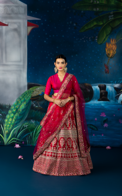 fuchsia lehenga-tanishka3