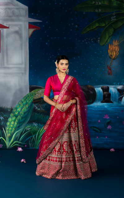 fuchsia lehenga-tanishka4 fuchsia lehenga-tanishka4