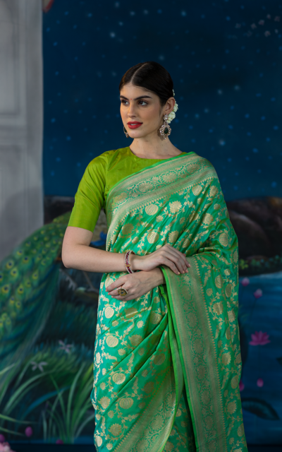 green saree-meilin3 green saree-meilin3