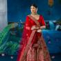 red lehenga-meilin1