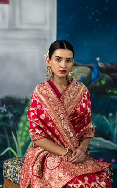 red saree-tanishka1 red saree-tanishka1