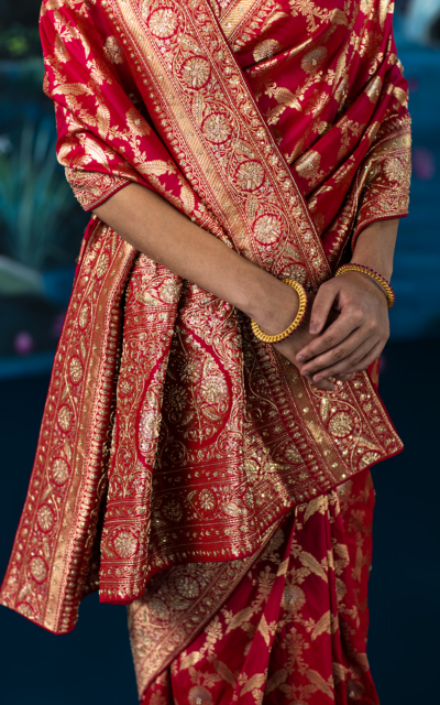 red saree-tanishka5 red saree-tanishka5