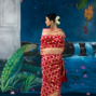 red saree-tanishka7